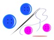 needle and button