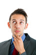 Young thoughtful businessman