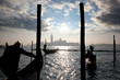 Venice with gondoliers on Grand Canal, Italy Venice with gondoliers on Grand Canal, Italy