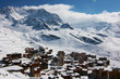 winter view on Val Thorens ski resort winter view on Val Thorens ski resort