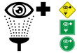 Emergency eye wash pictogram sign icon