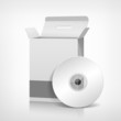 Vector: Vector packaging software box template and CD disk Vector packaging software box template and CD disk