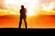 Silhouette illustration of a golfer
