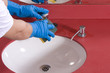 Cleaning Bathroom Sink
