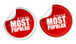 Vektor: Most popular stickers Most popular stickers