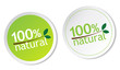 Vektor: 100% natural stickers 100% natural stickers