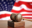 Gavel and USA flag