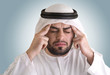 arabian man having a headache- clipping path included