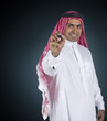traditional arabian man in a business executive scene