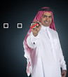 traditional arabian man in a business executive scene