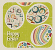 Vector retro Paper easter egg card Vector retro Paper easter egg card