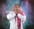deep fear of an arabian businessman