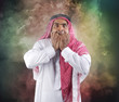 deep fear of an arabian businessman