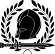 fantasy barbarian helmet with laurel wreath