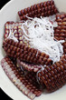 Purple corn kernels with White Coconut