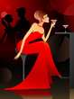 Woman having cocktail at the bar