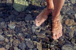 Ankle-deep in water