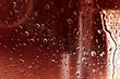 water drips on glass