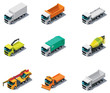 Vector: Vector isometric transport. Trucks Vector isometric transport. Trucks