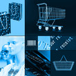 blue shopping collage