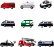 Vector illustration of different types car