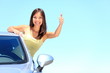 Car woman driver happy Car woman driver happy
