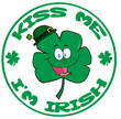 Happy Green Clover Wearing A Green Hat Banner