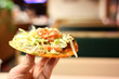 Eating a tostada