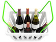 Shopping basket with wine bottles