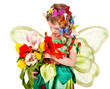 Child with flower and butterfly.