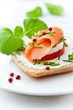 Sandwich with Soft Cheese and Salmon