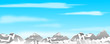 Bergpanorama mit blauem Himmel