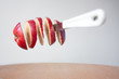 Levitating Apple Slices with Knife