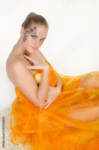 Photo: woman with face-art woman with face-art
