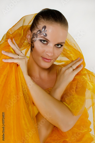 Photo: woman with face-art woman with face-art