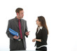 Two Business Colleagues In Discussion