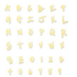 Yellow Sticker Style ABC's