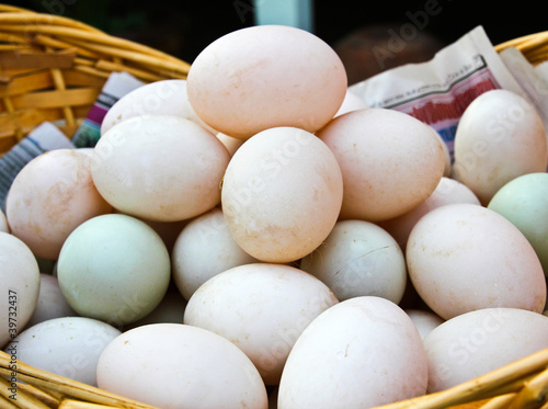 Photo: Many Duck eggs on a market Many Duck eggs on a market