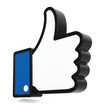 Like. Like Symbol. Blue, black and white.