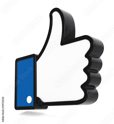 Illustration: Like. Like Symbol. Blue, black and white. Like. Like Symbol. Blue, black and white.