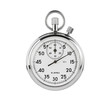 Stopwatch on white background with clipping path