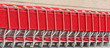 Row of Red Shopping Carts