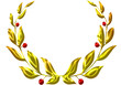 coroa de louros com bagas