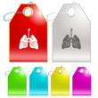Lungs. Vector tags.