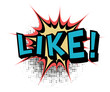 Like.Comic book explosion.Vector illustration.