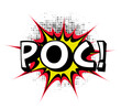 Poc. Comic book explosion. Vector illustration.