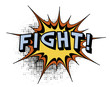 Fight. Comic book explosion.