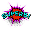 Superb. Comic book explosion.Vector illustration.