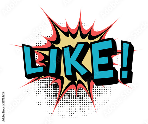 Vector: Like.Comic book explosion.Vector illustration. Like.Comic book explosion.Vector illustration.