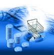 euro shopping concept